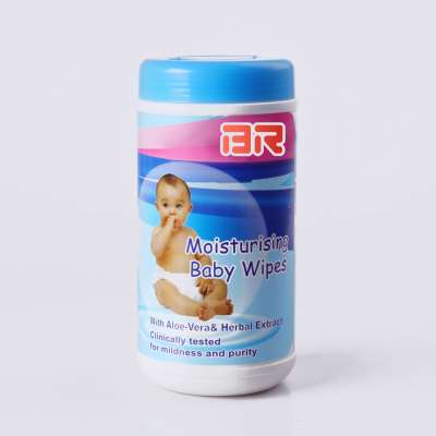 Super soft 80pcs baby wipes in Barrel/tube/tub